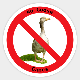 Goose Game Prohibited Sticker